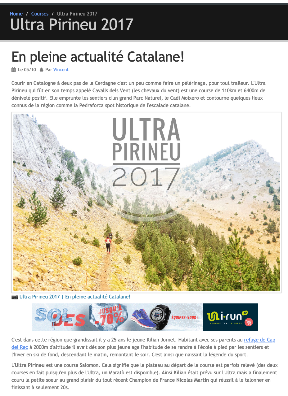 Ultra Pirineu 2017