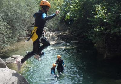 Canyoning as a family in the Gurn gorge