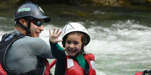 Family rafting in the Pyrenees